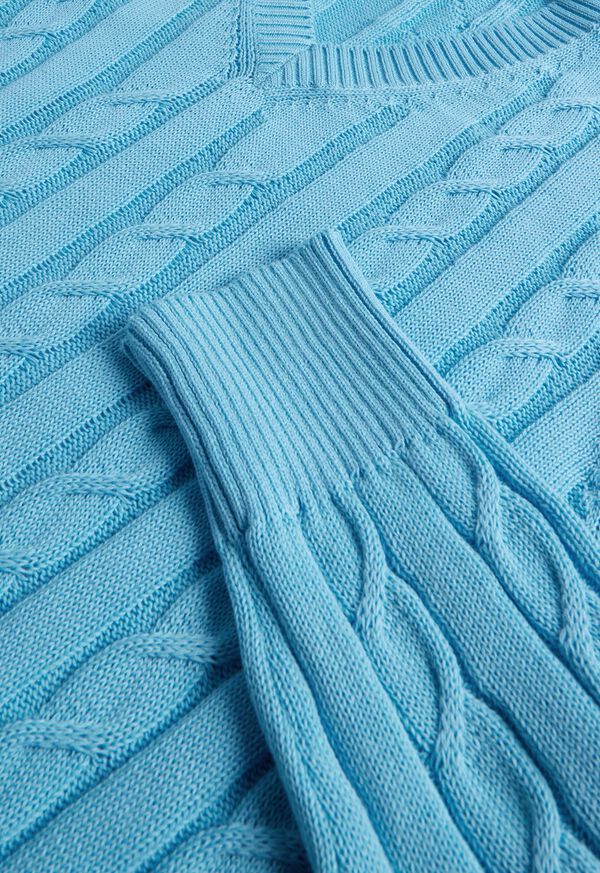Paul Stuart Cotton Cable V-Neck Pullover, image 2