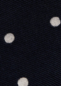 Paul Stuart Woven Silk & Wool Dot Tie, thumbnail 4