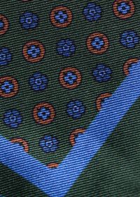 Paul Stuart Micro Medallion Print Pocket Square, thumbnail 3