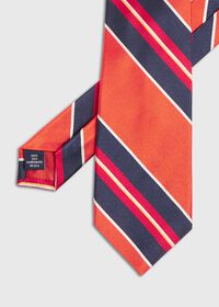 Paul Stuart Stripe Silk Skinny Tie, thumbnail 1
