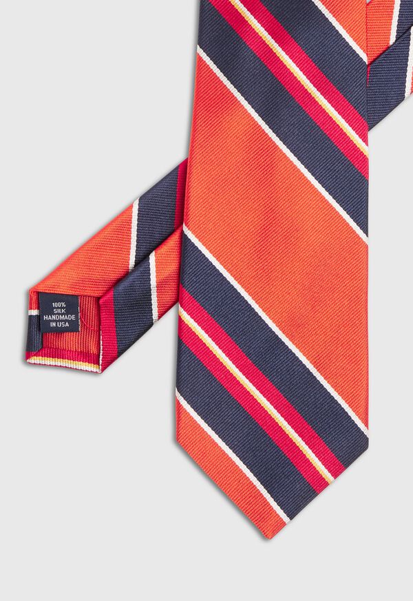 Paul Stuart Stripe Silk Skinny Tie, image 1