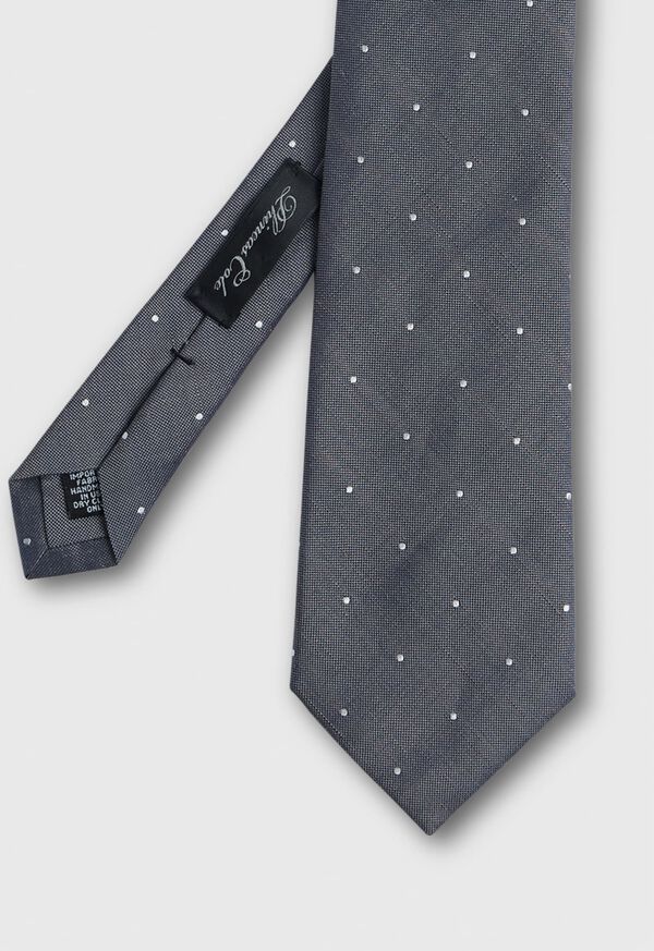 Paul Stuart Woven Silk & Linen Dot Tie, image 1