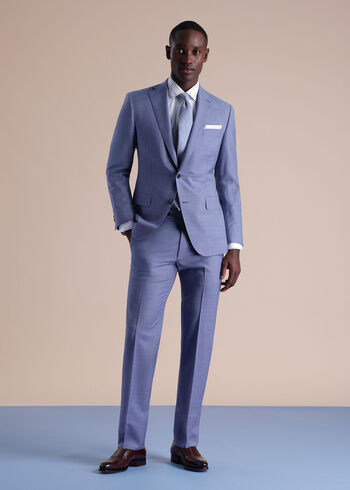 Paul Stuart Textured Solid Wool Suit