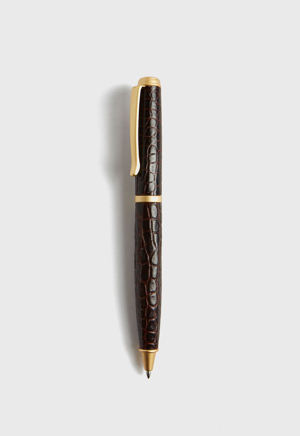 Paul Stuart Embossed Leather Ball Point Pen, image 1