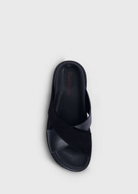 Paul Stuart Punta Leather & Suede Crossover Slide, thumbnail 4