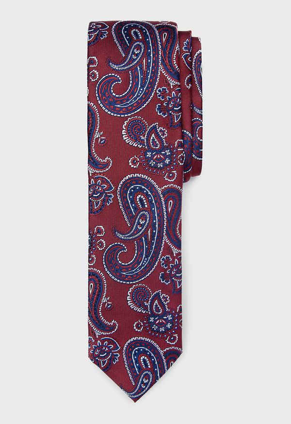 Paul Stuart Silk Paisley Tie, image 1