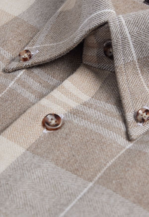 Paul Stuart Flannel Plaid Sport Shirt, image 3
