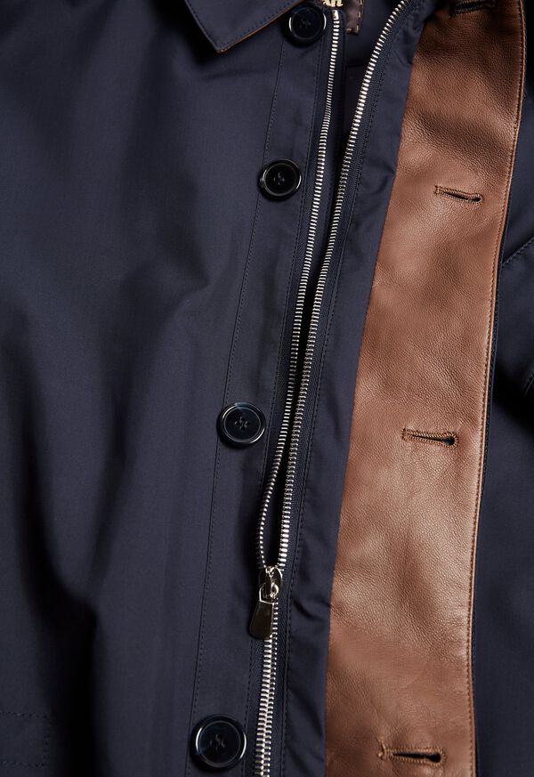 Paul Stuart Silk Leather Trim Field Jacket, image 3