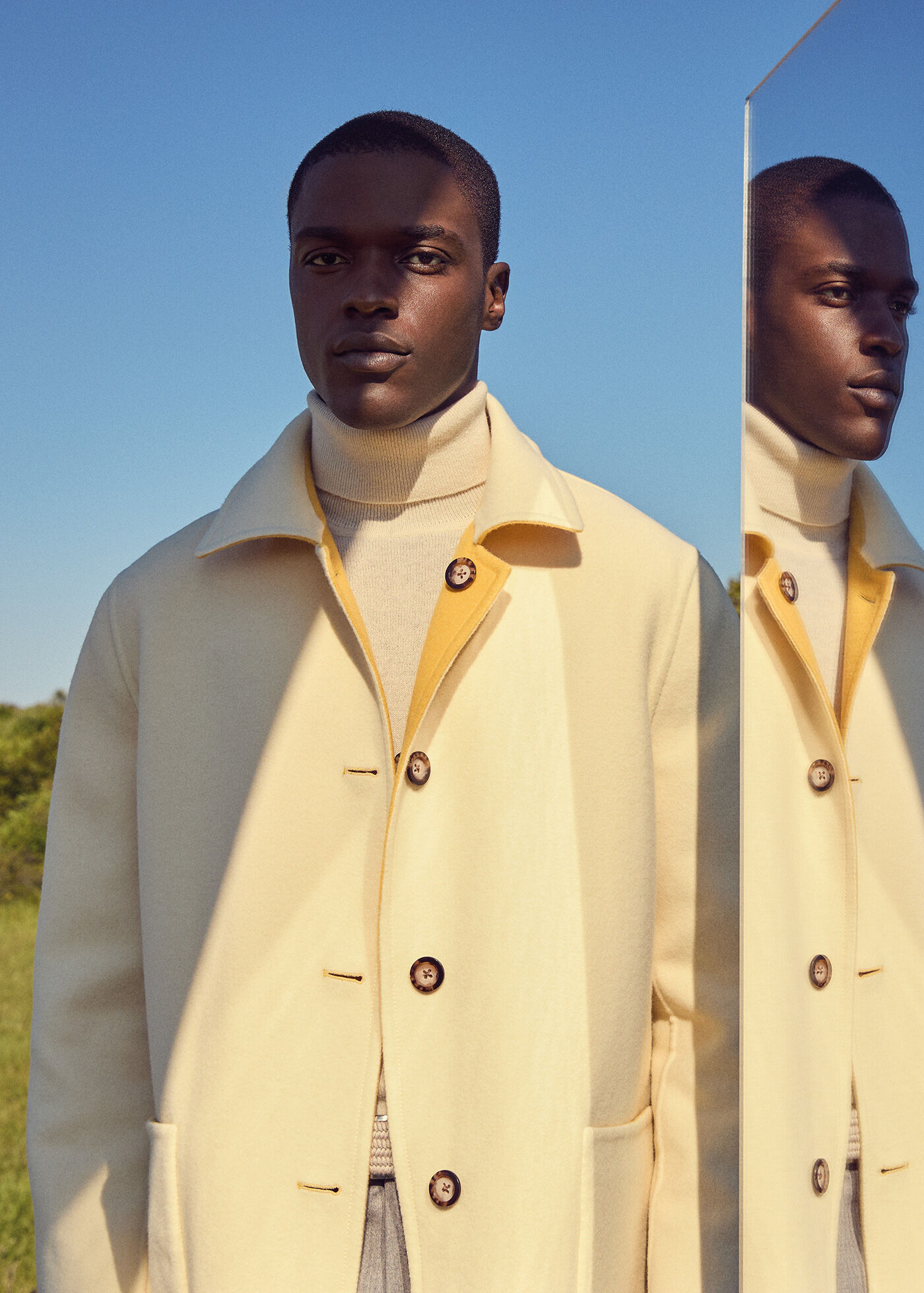 Reversible Double Face Cashmere Coat