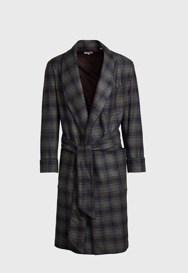 Paul Stuart Wool Blend Plaid Robe, image 1