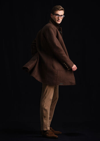 Paul Stuart Wool Raw Edge Coat