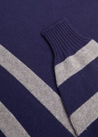 Paul Stuart Cashmere Two Tone Stripe Turtleneck, thumbnail 2