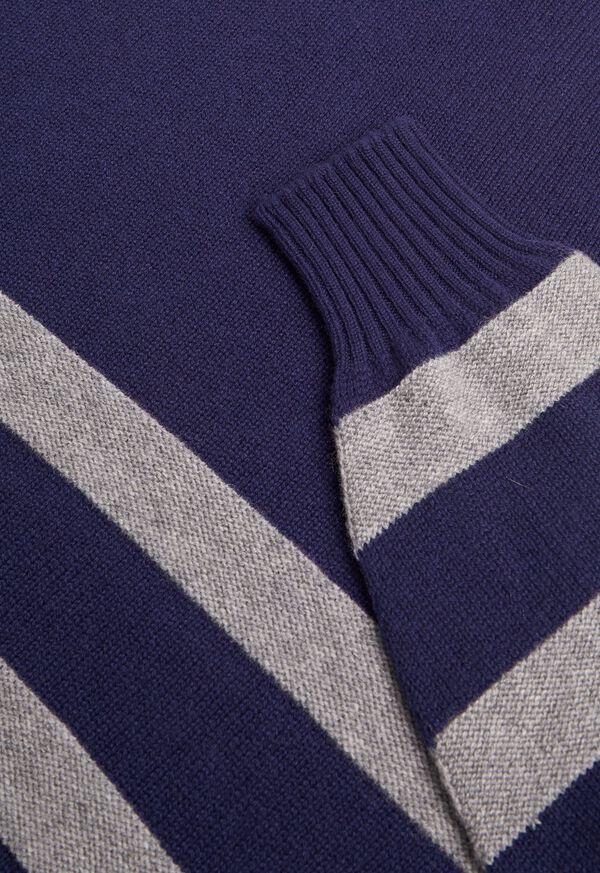 Paul Stuart Cashmere Two Tone Stripe Turtleneck, image 2
