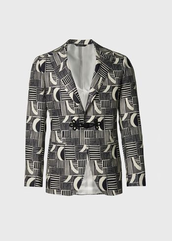 Paul Stuart Linen Print Dinner Jacket