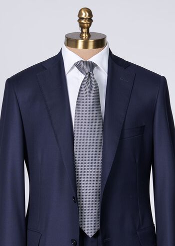 Paul Stuart Silk Jacquard Deco Rings Tie