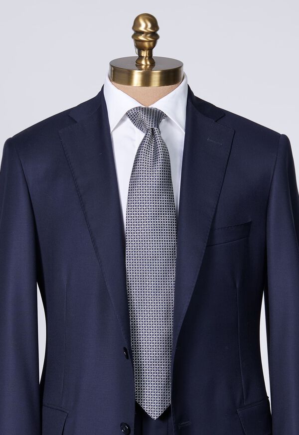 Paul Stuart Silk Jacquard Deco Rings Tie, image 2