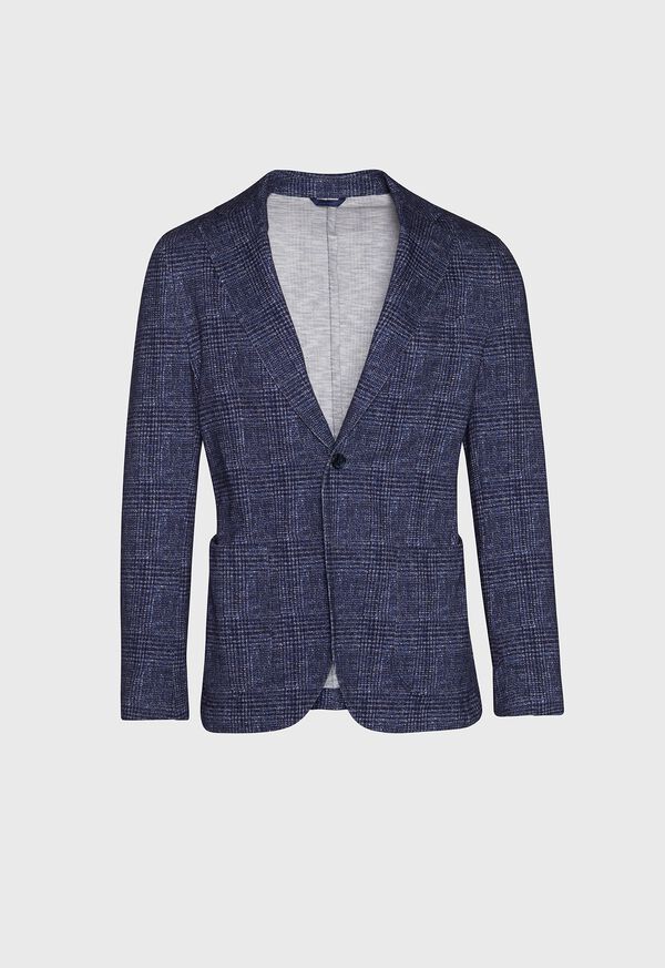 Paul Stuart Plaid Printed Jersey Soft Jacket, image 1