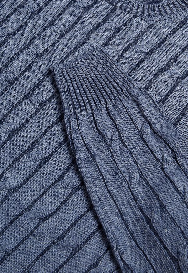 Paul Stuart Linen Cable Crewneck Sweater, image 2