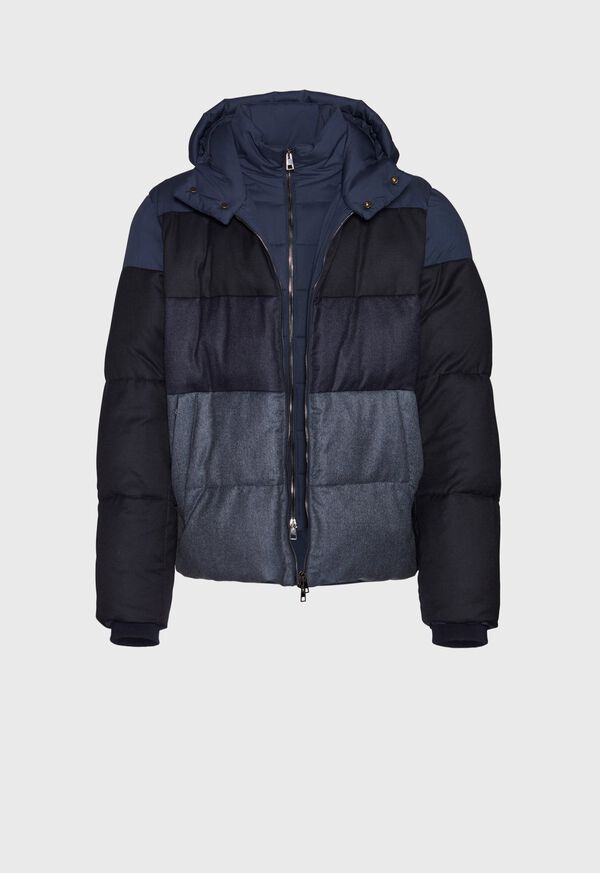Paul Stuart Hooded Flannel Puffer Jacket, image 1