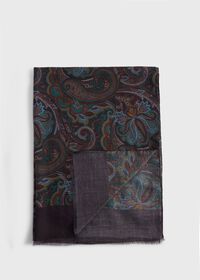 Paul Stuart Paisley Print Scarf, thumbnail 1