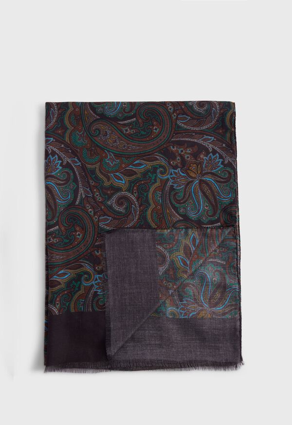 Paul Stuart Paisley Print Scarf, image 1