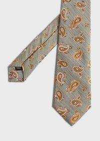 Paul Stuart Woven Silk Summer Paisley Tie, thumbnail 1
