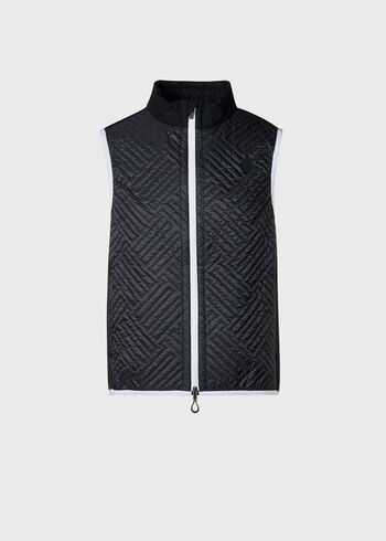 Paul Stuart Tonal Parquet Logo Vest