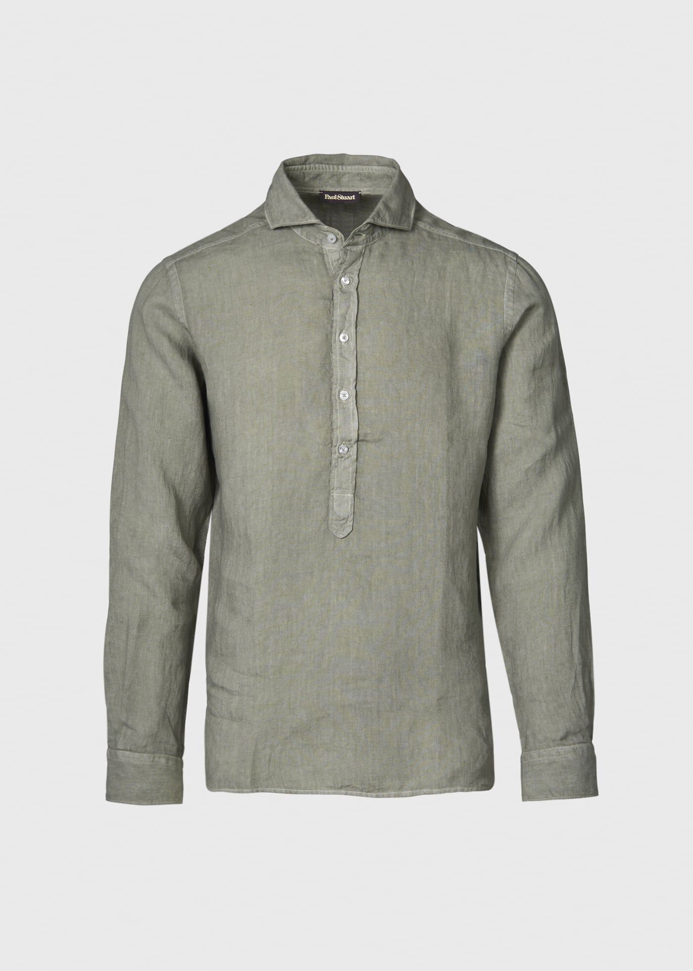 Washed Linen Pullover Shirt
