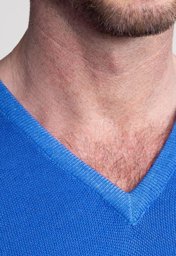 Paul Stuart Washed Rice Stitch V-Neck Sweater, image 2