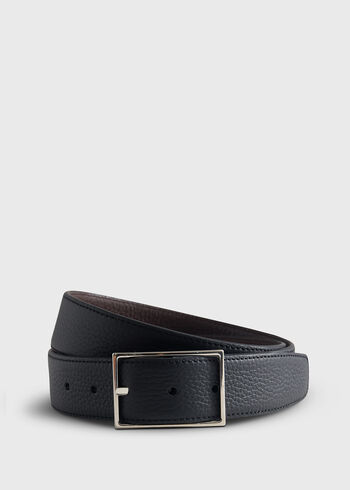Paul Stuart Grained Taurillon Leather Belt