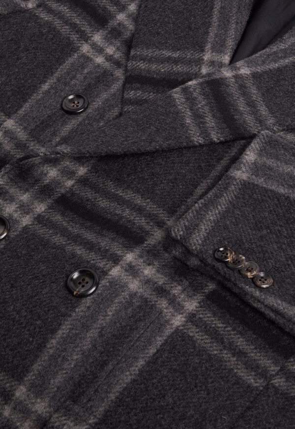 Paul Stuart Plaid Double Breasted Coat, image 2