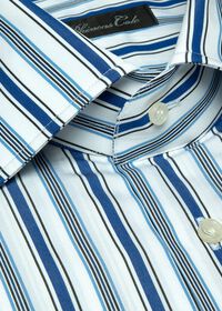 Paul Stuart Blue & White Striped Dress Shirt, thumbnail 2