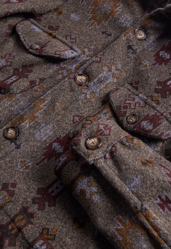 Paul Stuart Western Print Shirt Jacket, image 3