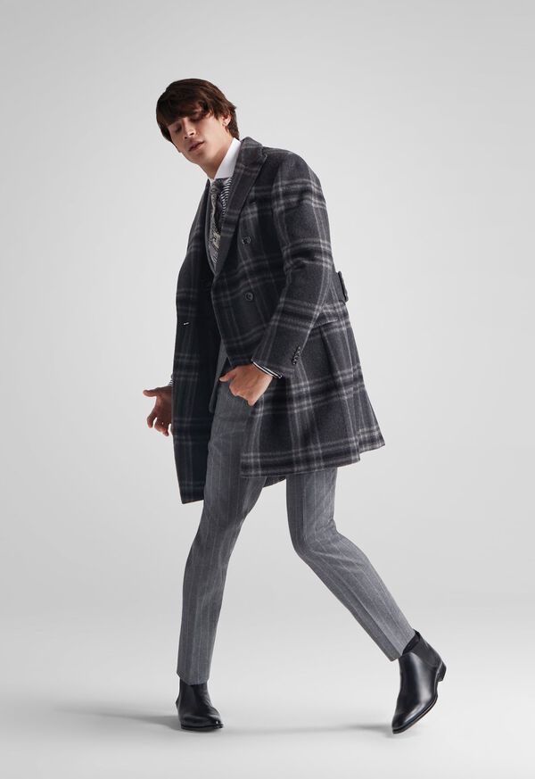 FW21 Paul Stuart Catalog Double Breasted Plaid Coat look, image 1