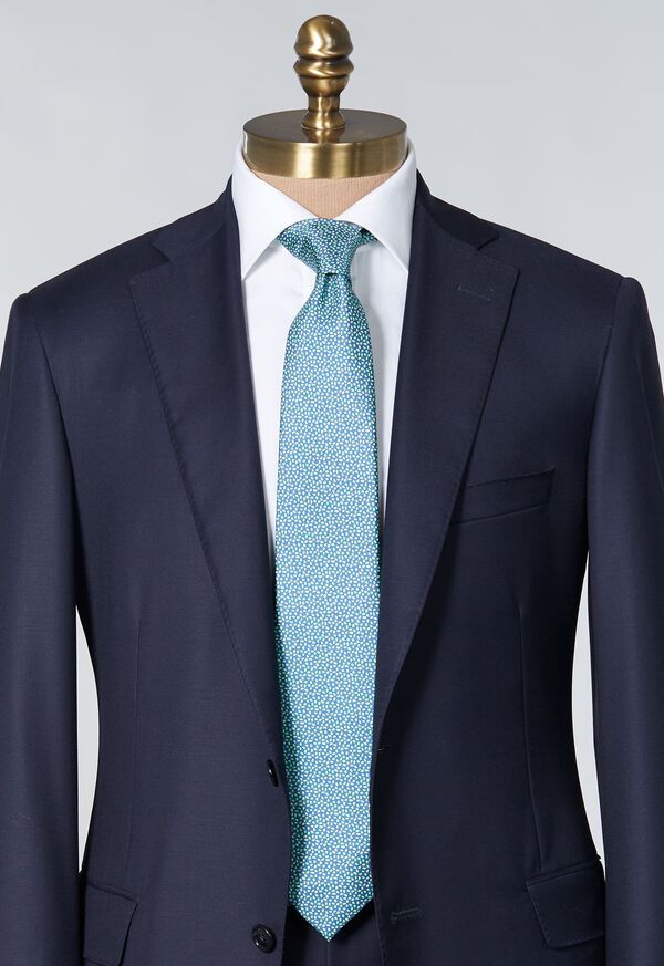 Paul Stuart Printed Silk Two Color Micro Oval Tie, image 2