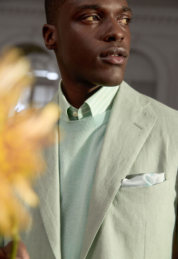 Paul Stuart Wide Striped Oxford Logo Sport Shirt, image 2