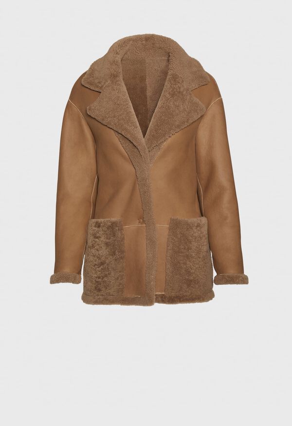 Paul Stuart Short Reversible Shearling Jacket, image 3