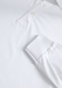 Paul Stuart Mercerized Cotton Long Sleeve Polo Shirt, thumbnail 2