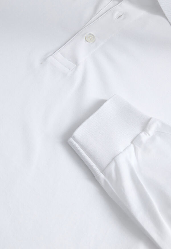 Paul Stuart Mercerized Cotton Long Sleeve Polo Shirt, image 2