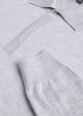 Paul Stuart Cashmere & Silk Long Sleeve Polo