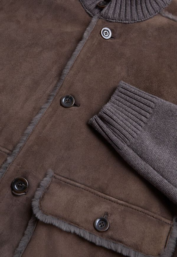 Paul Stuart Shearling and Knit Blouson Jacket, image 3