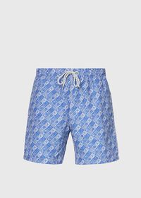 Paul Stuart Geometric Print Swim Trunk, thumbnail 1