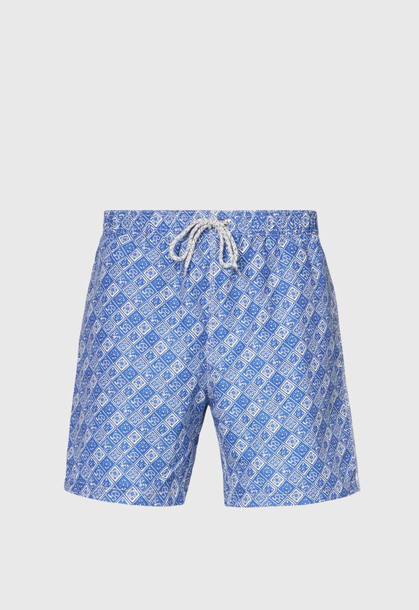 Paul Stuart Geometric Print Swim Trunk, image 1