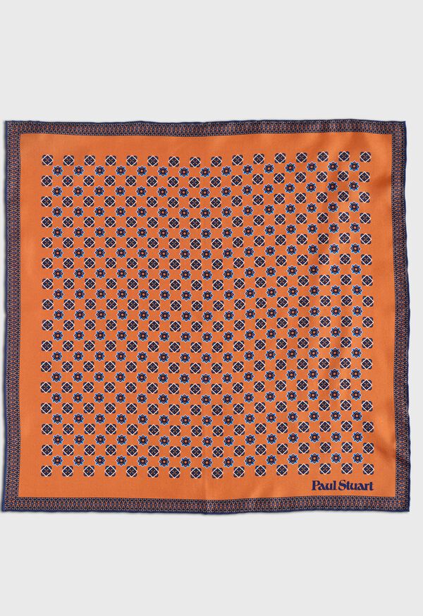Paul Stuart Printed Silk Medallion Pocket Square, image 2