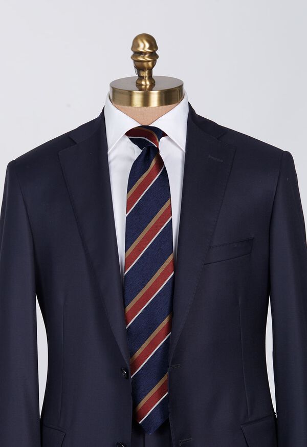 Paul Stuart Woven Silk Multicolor Stripe Tie, image 2