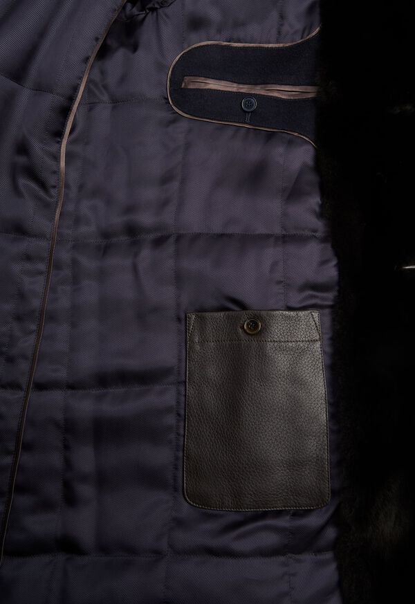 Paul Stuart Cashmere Coat with Fur Lapel, image 3