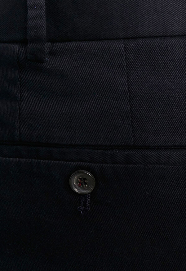 Paul Stuart Blue Cotton Stretch Twill Pant, image 4