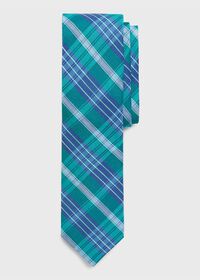 Paul Stuart Plaid Silk Tie, thumbnail 1
