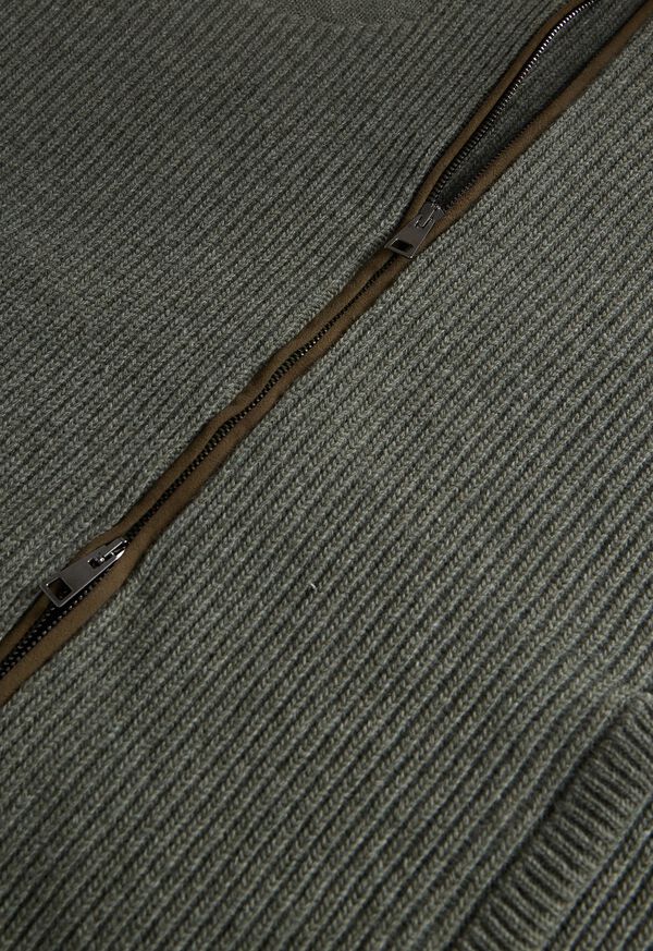 Paul Stuart Lambswool Vest with Suede Trim, image 2