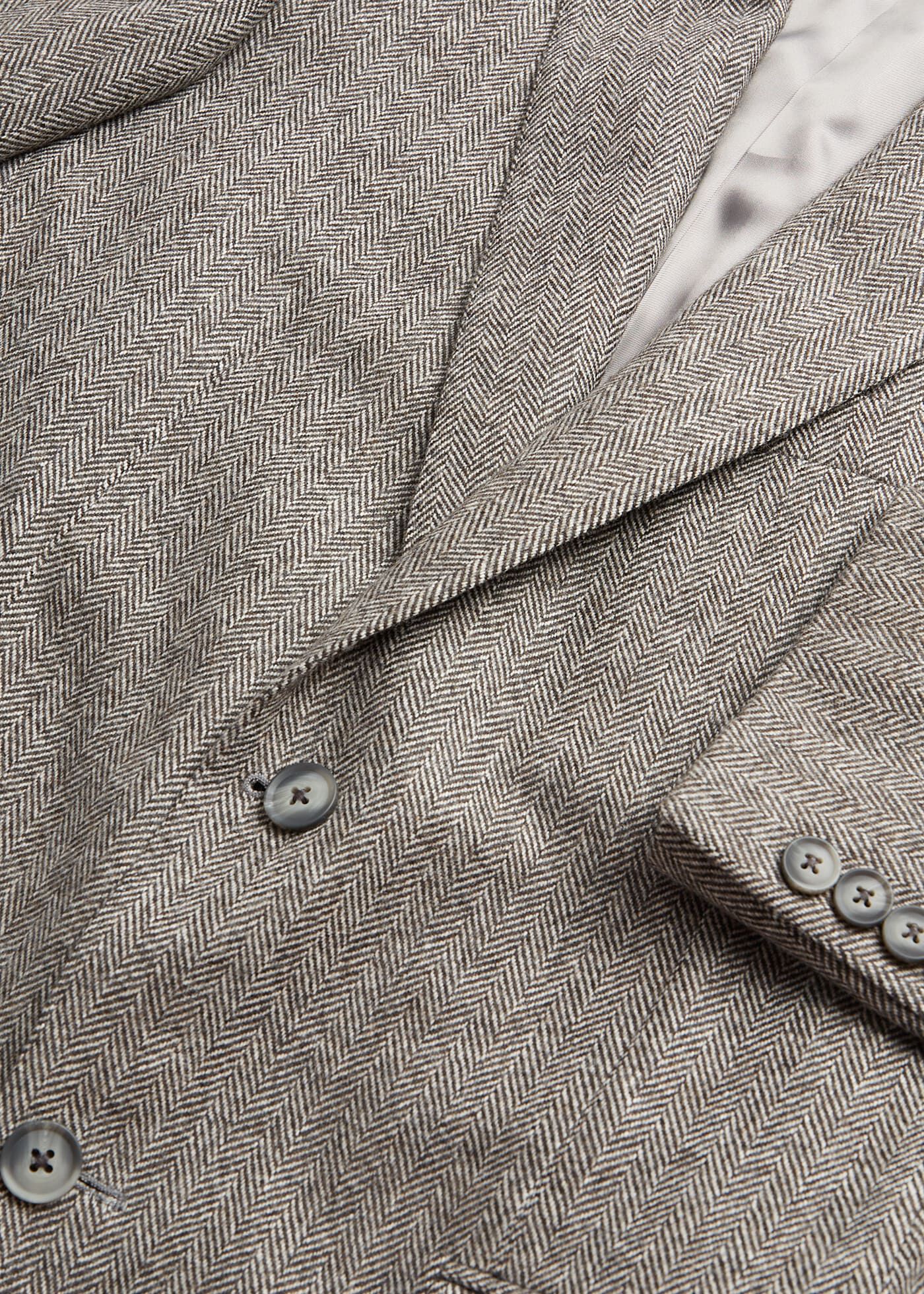 Wool and Cashmere Herringbone Paul Jacket
